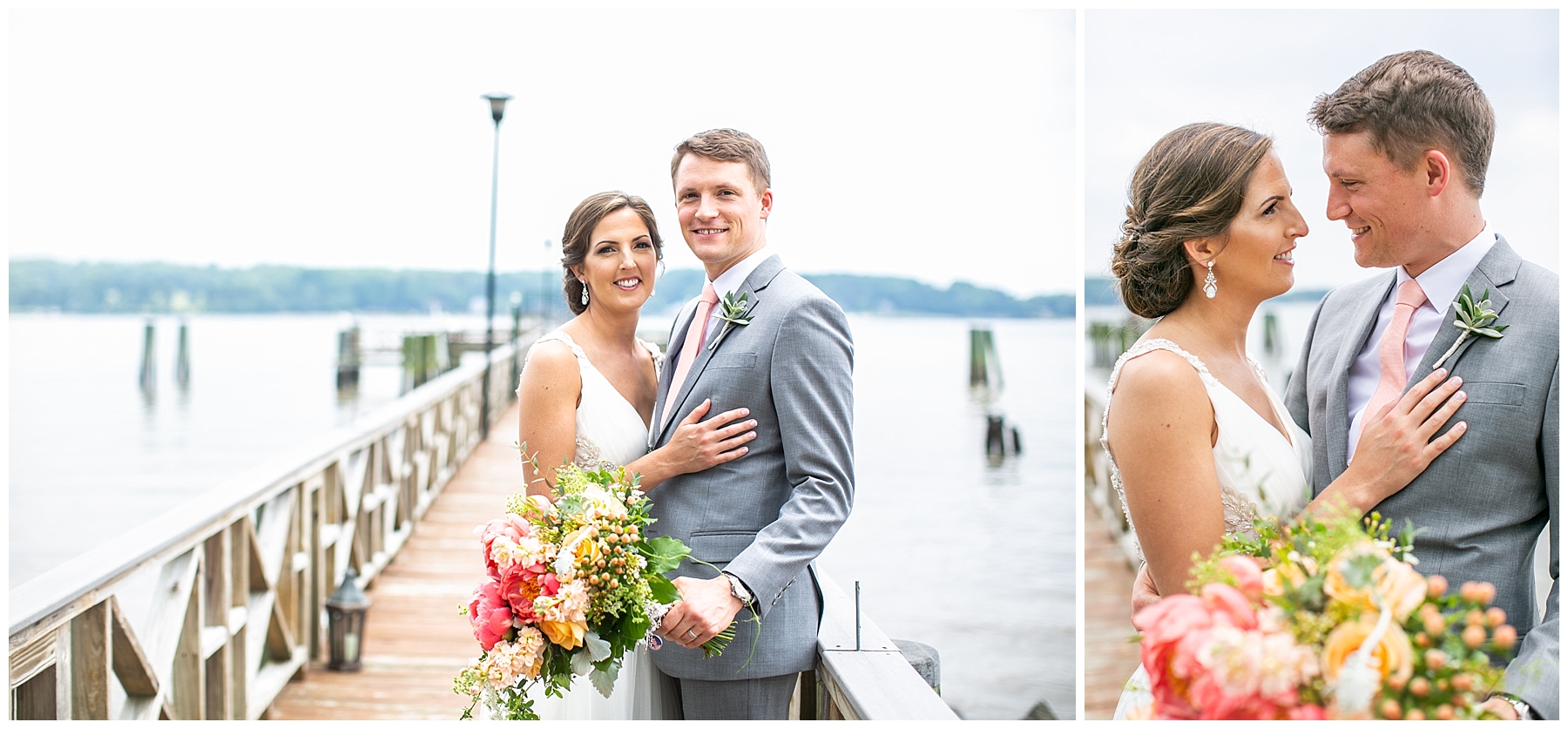 Bohemia River Overlook Wedding | Baltimore Best Wedding Photographers | Baltimore Weddings | Pink Bridesmaids Dresses | Peony Bouquet 
